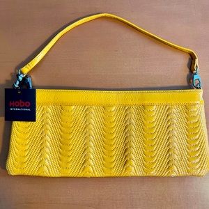 Hobo - yellow oversized leather clutch